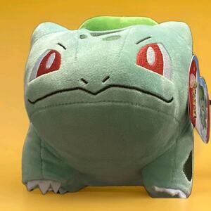 Pokémon BULBASAUR 8” Collectible Plush Doll By Wicked Cool Toys NWT Excellent